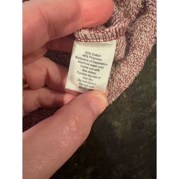 Alpha Phi Maroon Crewneck Sweater Women's Small Standard Long Sleeve Pullover - Picture 7 of 7